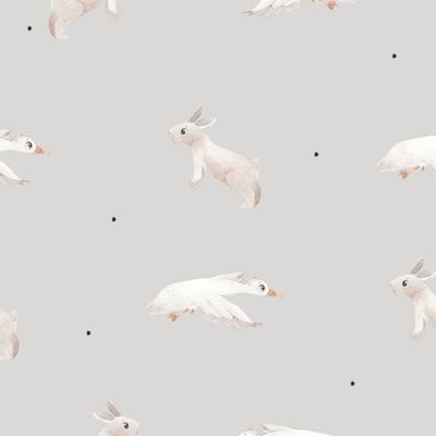 Зайка и лебедь