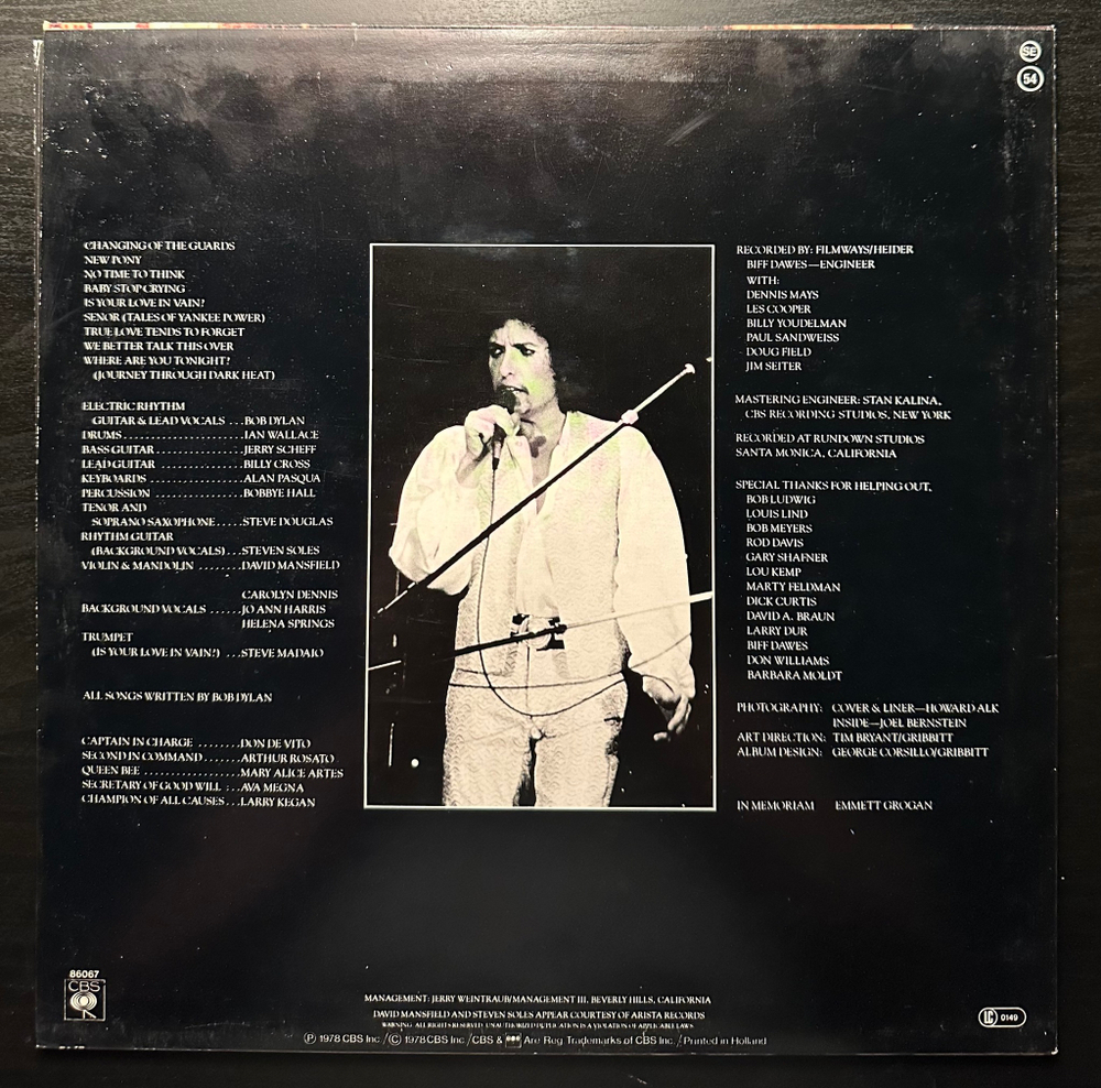 Bob Dylan - Street-Legal (Голландия 1978г.)