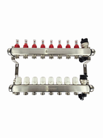 Коллекторная группа с расходомерами САРМАТ 1"x3/4" 8 вых. нерж с в /о SS2200 (CN)