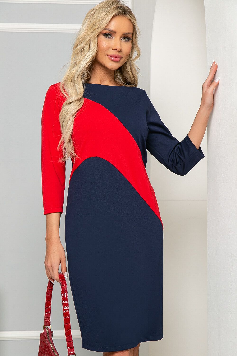 Платье "Ингрид" (рэд энд блю) П4927 LT Collection