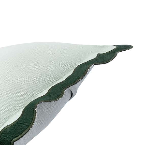 Чехол на подушку с контрастным кантом зеленого цвета из коллекции trendy ruffles, 40х40 см