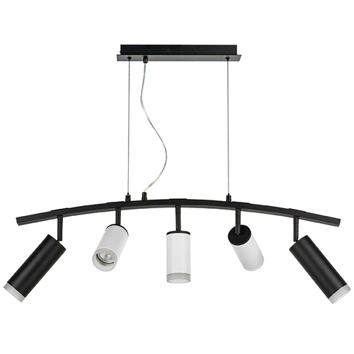 LR7358723630 Люстра RULLO 5х50W GU10 ЧЕРНЫЙ/БЕЛЫЙ (571735+214436-3+214487-2+202430-5)