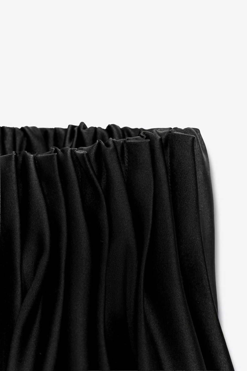 ZARA ТОП БЕЗ БРЕТЕЛЕЙ СО СБОРКАМИ — ZW COLLECTION, ЧЕРНЫЙ