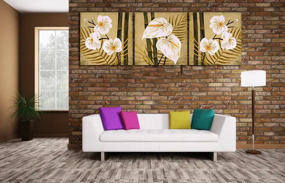 Модульная картина "Цветочная композиция"