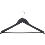 Плечики деревянные с выемками 3шт «ИДЕЯДОМА», цвет чёрный, 40*21см (Селфи)