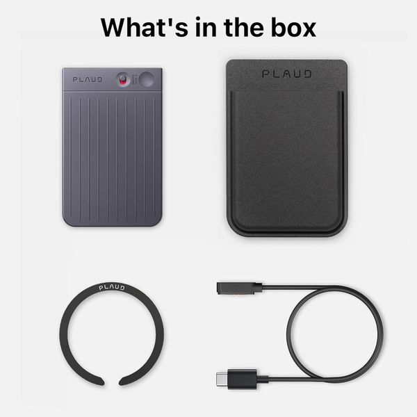 Цифровой диктофон Plaud Note с поддержкой ChatGPT, Черный | Black