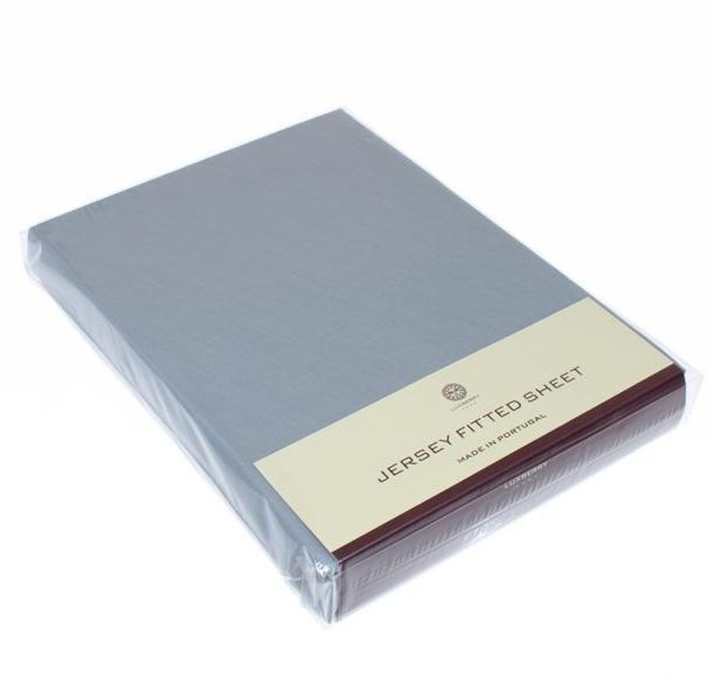 Простыня 140х200х30 Luxberry (Т) Трикотаж Джерси серая Португалия
