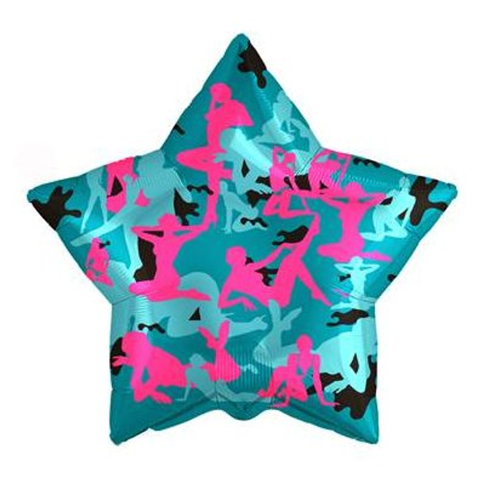 Шар 45см с гелием на грузе Позы