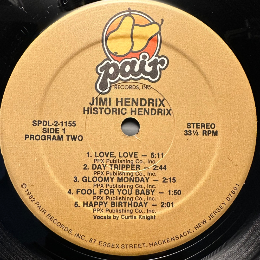 Jimi Hendrix - Historic Hendrix 2LP (США 1986г.)