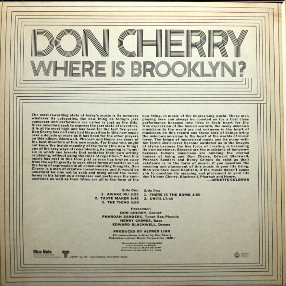 Don Cherry / Where Is Brooklyn? (LP)