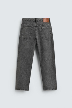 ZARA ДЖИНСЫ REGULAR FIT ОБЛЕГЧЕННЫЕ, СЕРЫЙ