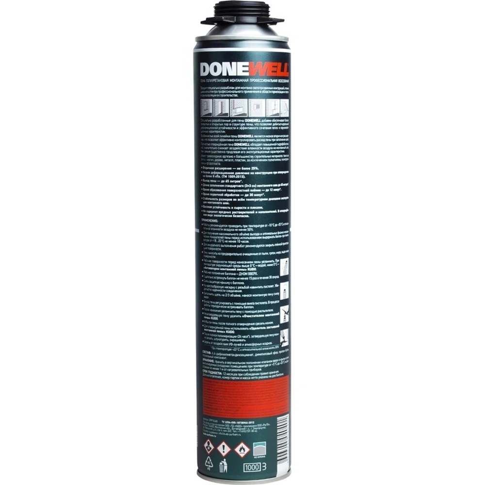 Пена монтажная Donewell 65 всесезонная 1000 мл