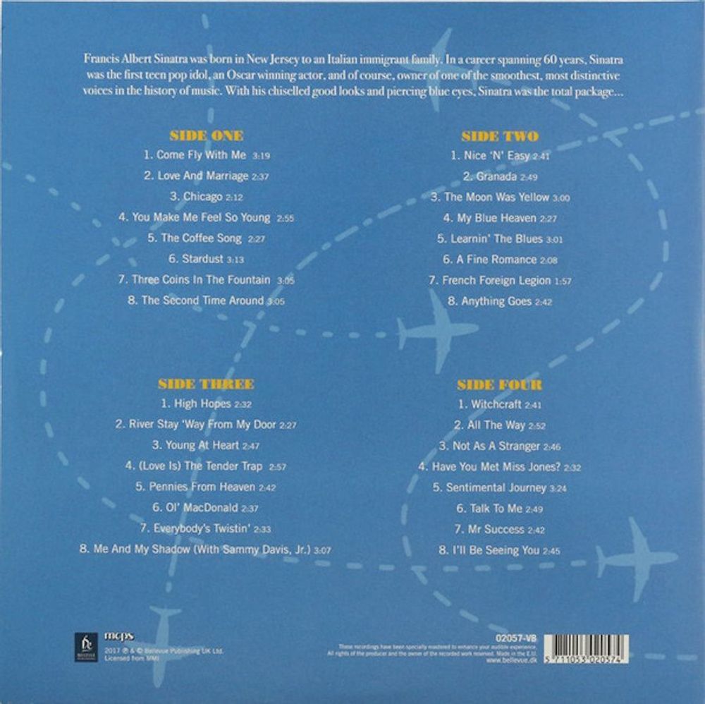 Frank Sinatra. Come Fly With Me (2 LP) Новая запечатанная виниловая пластинка