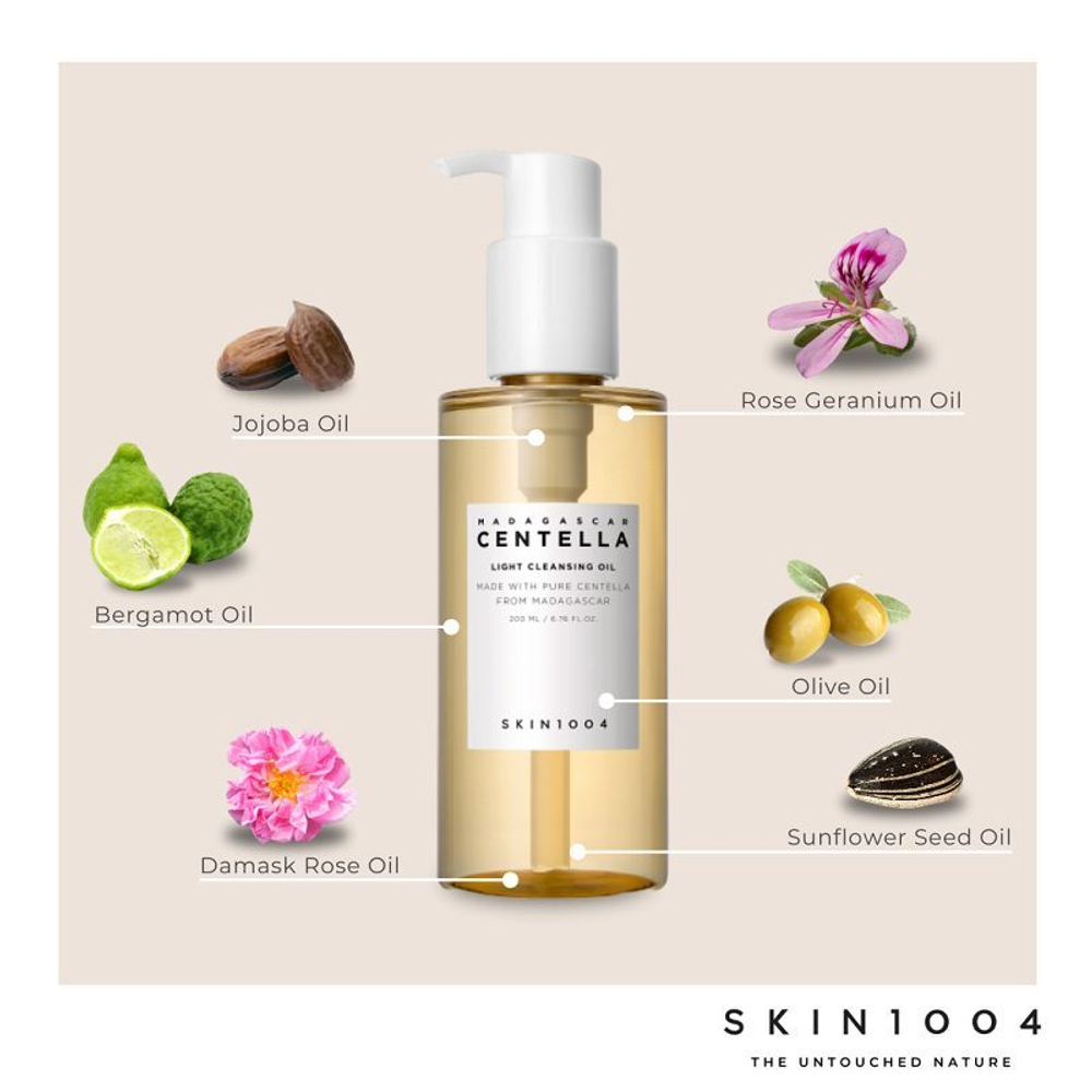 Skin1004 Madagascar Centella Light Cleansing Oil гидрофильное масло с экстрактом центеллы
