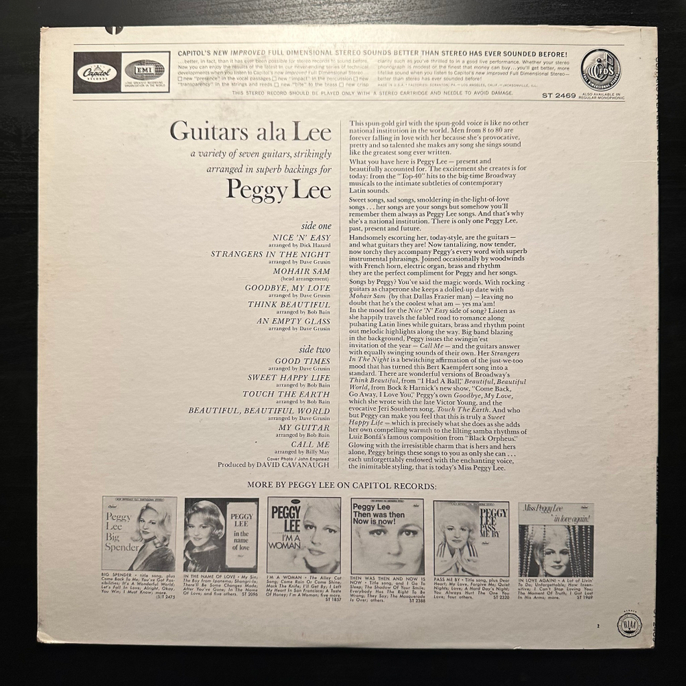 Peggy Lee - Guitars Ala Lee (США 1966г.)