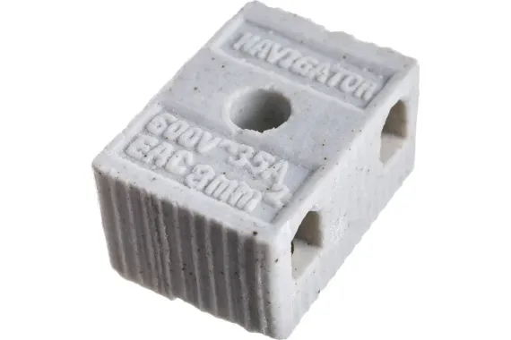 Клемма Navigator NTB-HCR 2*35 35А +350°C керамика белая 30423