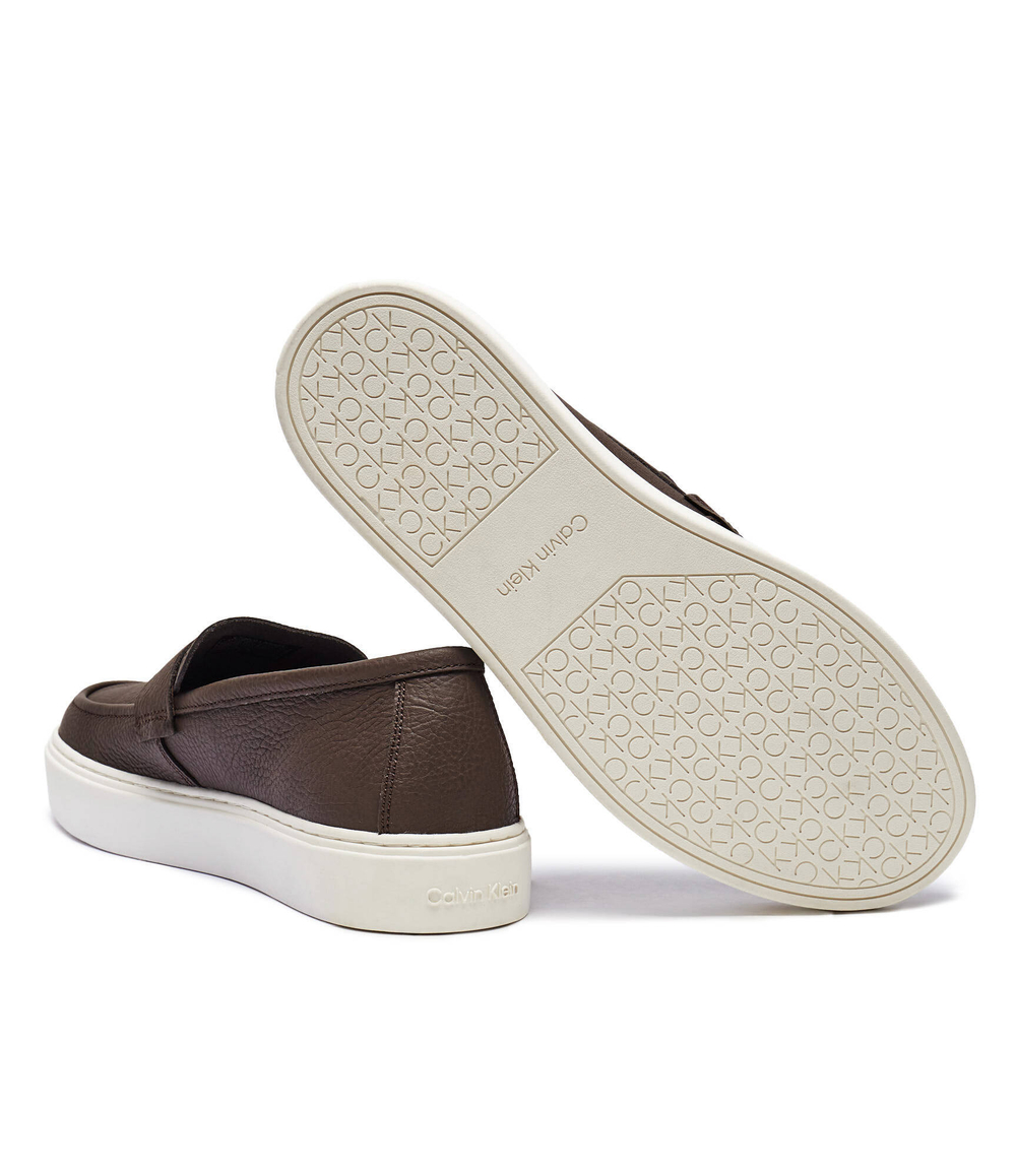 Кожаные лоферы Calvin Klein - коричневый(HM0HM01813)