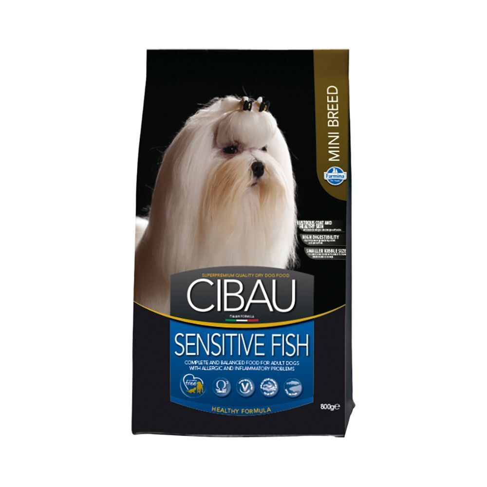 Сухой корм для собак Farmina Cibau Adult Mini Sensitive для собак мелких пород с чувствительным пищеварением, рыба, 800 г
