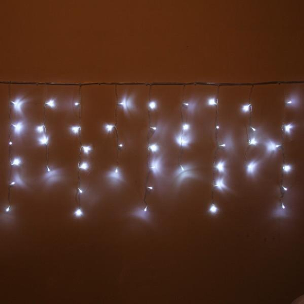 Гирлянда для улицы Бахрома 3м 100ламп LED, 8 реж, Белый