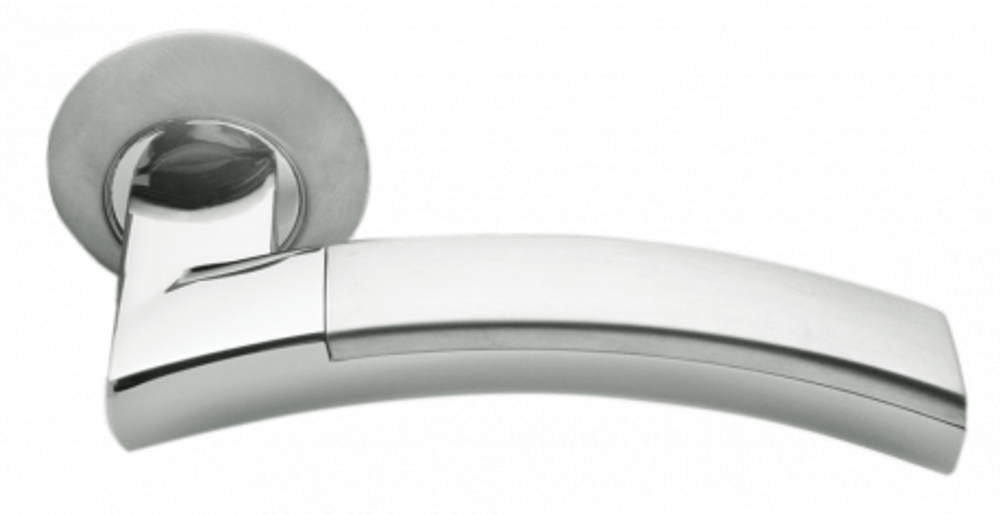 Дверные ручки MORELLI MH-12 SN/CP ДРЕВО ЖИЗНИ Белый никель/полированный хром