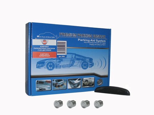 Парктроник (парковочный радар) 4 датчика, серые (диаметр 22 мм, фреза) (М5)