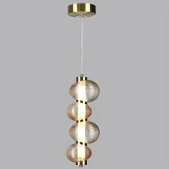 5095/17L L-VISION ODL25 417 латунный/янтарный градиент/металл/стекло Подвес LED 17W 4000K 1948Лм BRUCO