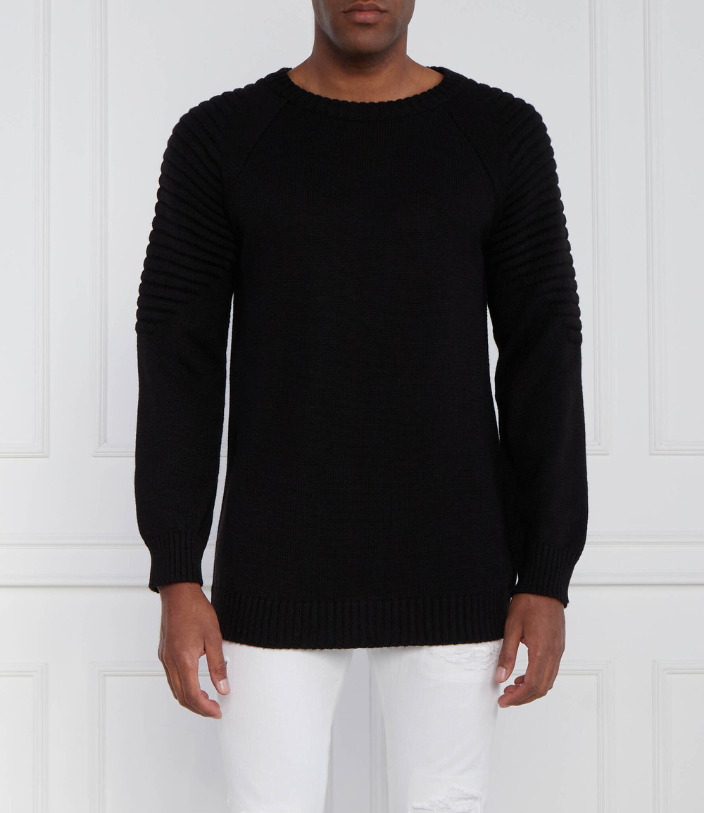 Хлопковый свитер Les Hommes - черный(LF2260110668)