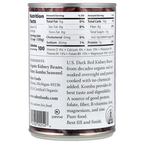 Eden Foods, органическая фасоль, 425 г (15 унций)