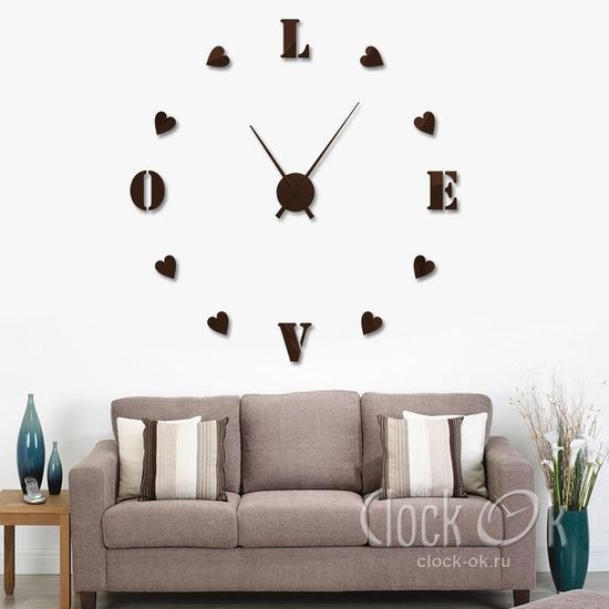 Настенные 3D часы Sweet Love