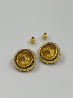 Серьги с чёрными кристаллами и «жемчугом»