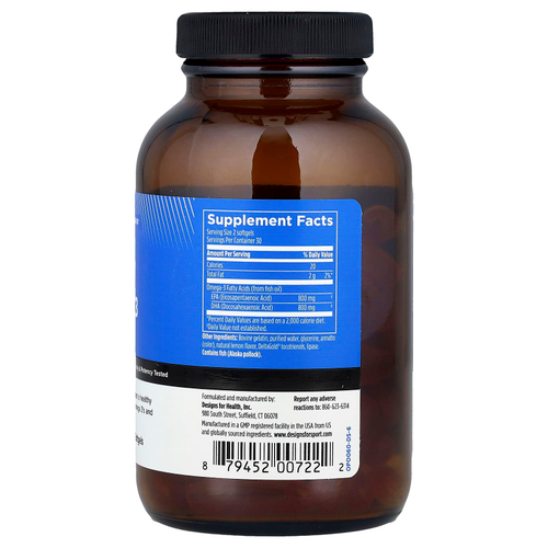 Designs For Health, Design For Sport®, Omega 3 Hi-Po, 60 мягких таблеток
