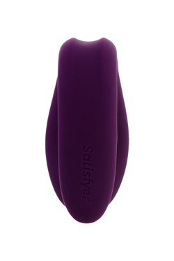 Многофункциональный стимулятор для пар Satisfyer Double Joy Connect App, силикон, фиолетовый, 18 см