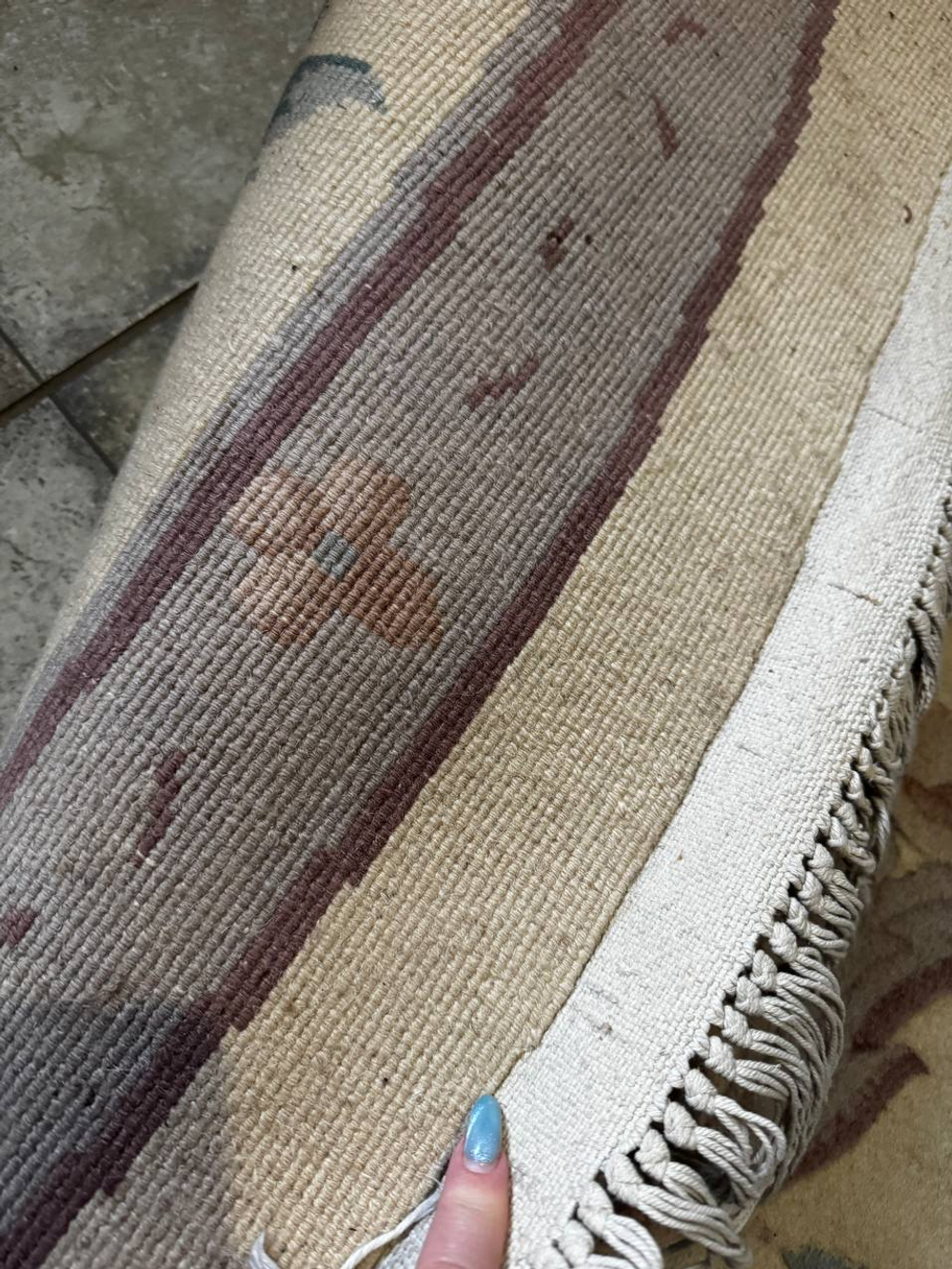 Круглый винтажный ковёр