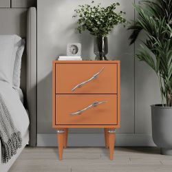 Тумба Арт Колор matte Классик Сильвер Томленый оранжевый матовый