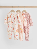 Комбинезон / Cлип для малышей Next N77-672, 3 шт., Розовый, Кремовый