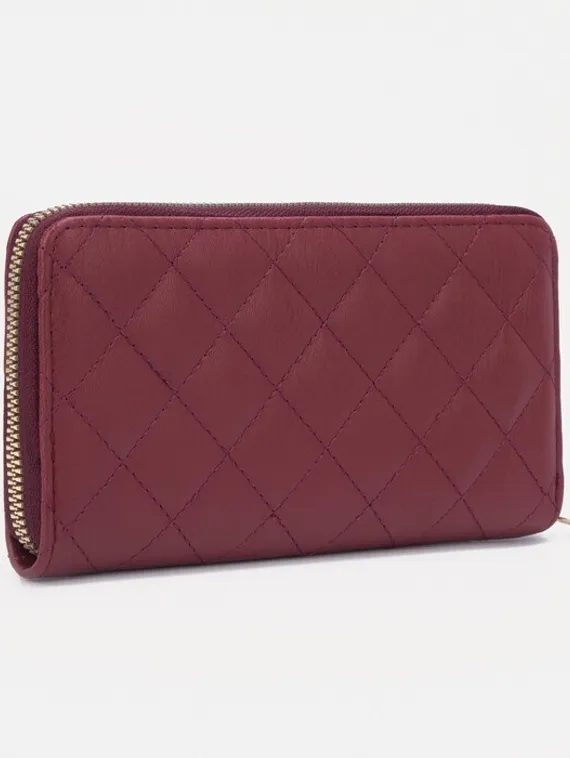 Кошелёк на молнии, цвет бордовый