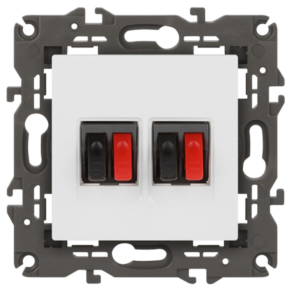 14-3112-01 ЭРА Розетка аудио двойная, IP20, Эра Elegance, белый | Elegance Белый