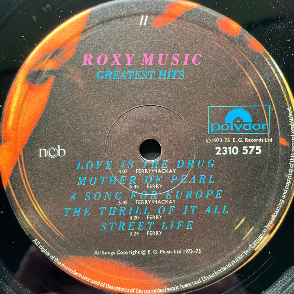 Roxy Music ‎– Greatest Hits (Скандинавия 1977г.)