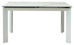 Стол CREMONA 160 KL-188 Контрастный мрамор / белый каркас, ®DISAUR