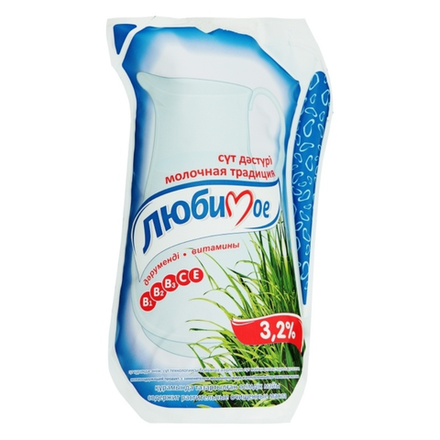 Молоко Любимое 3,2 % 0.9 л