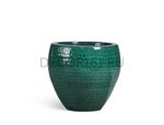 Кашпо TREEZ Effectory Wild and Precious Чаша Зелёно-голубой Нефрит (эмаль) в-39 см, д-39 см 41.33-25-24-130-EMG-39