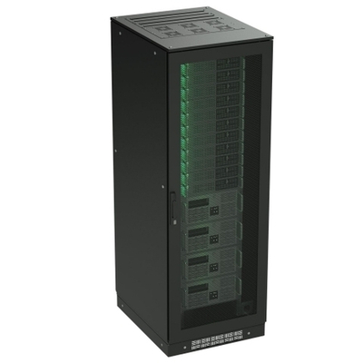 Напольный 19" IT-корпус ДКС серии CQE 42U 600х2000х600, двери перфорированная+перфорированная, панели для крыши, кабельный ввод,RAL9005