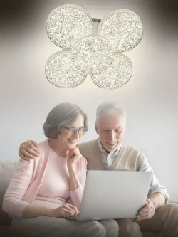 Люстра потолочная светодиодная с пультом 100 Вт 30 кв.м. 3500-6500К