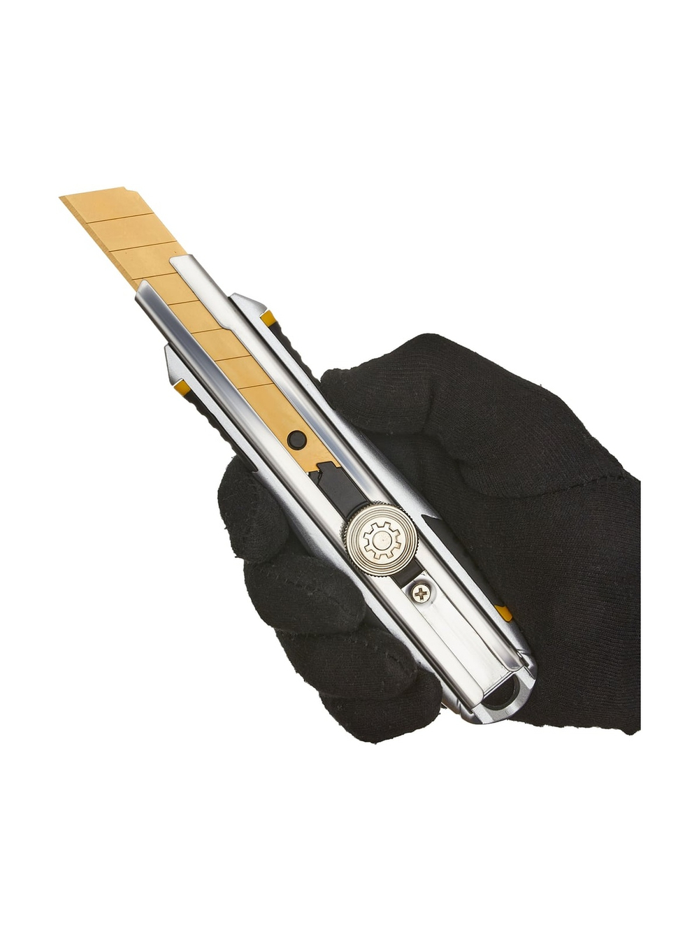 Строительный нож Inforce в металлическом корпусе 18 мм, с винтовым зажимом 06-02-12