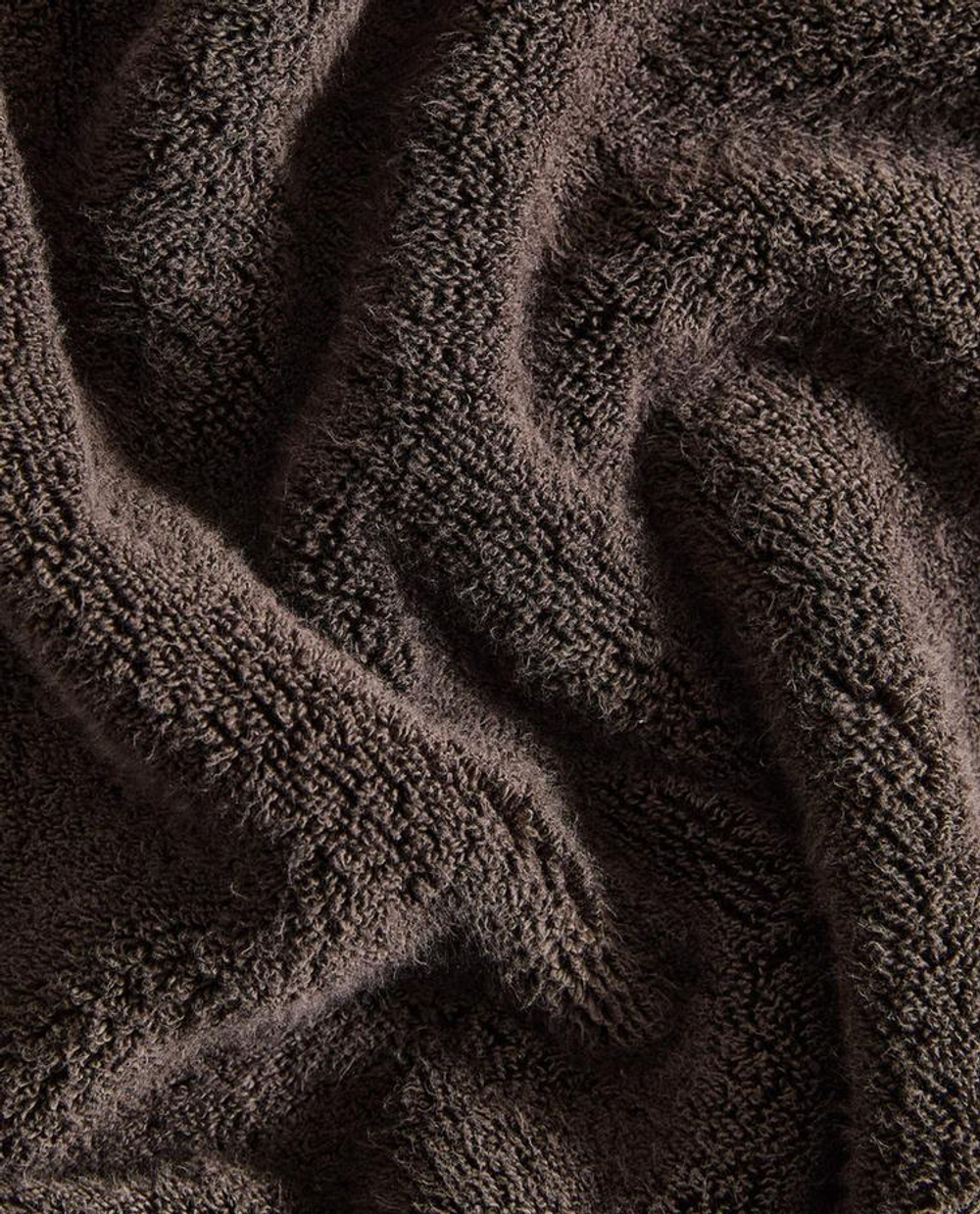 ZARA HOME БАННОЕ ПОЛОТЕНЦЕ С ДВОЙНОЙ КАЙМОЙ, КОРИЧНЕВЫЙ