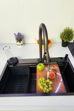 Многофункциональная кухонная мойка из нержавеющей стали BZ9953QH цвета Графит