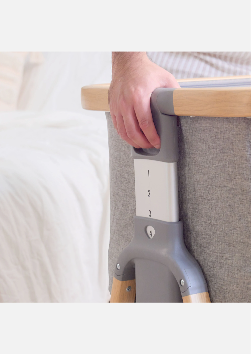 Tutti Bambini Колыбель CoZee Oak and Silver с колесами