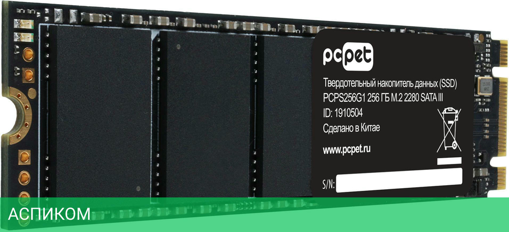 SSD диск PC Pet 256GB PCPS256G1