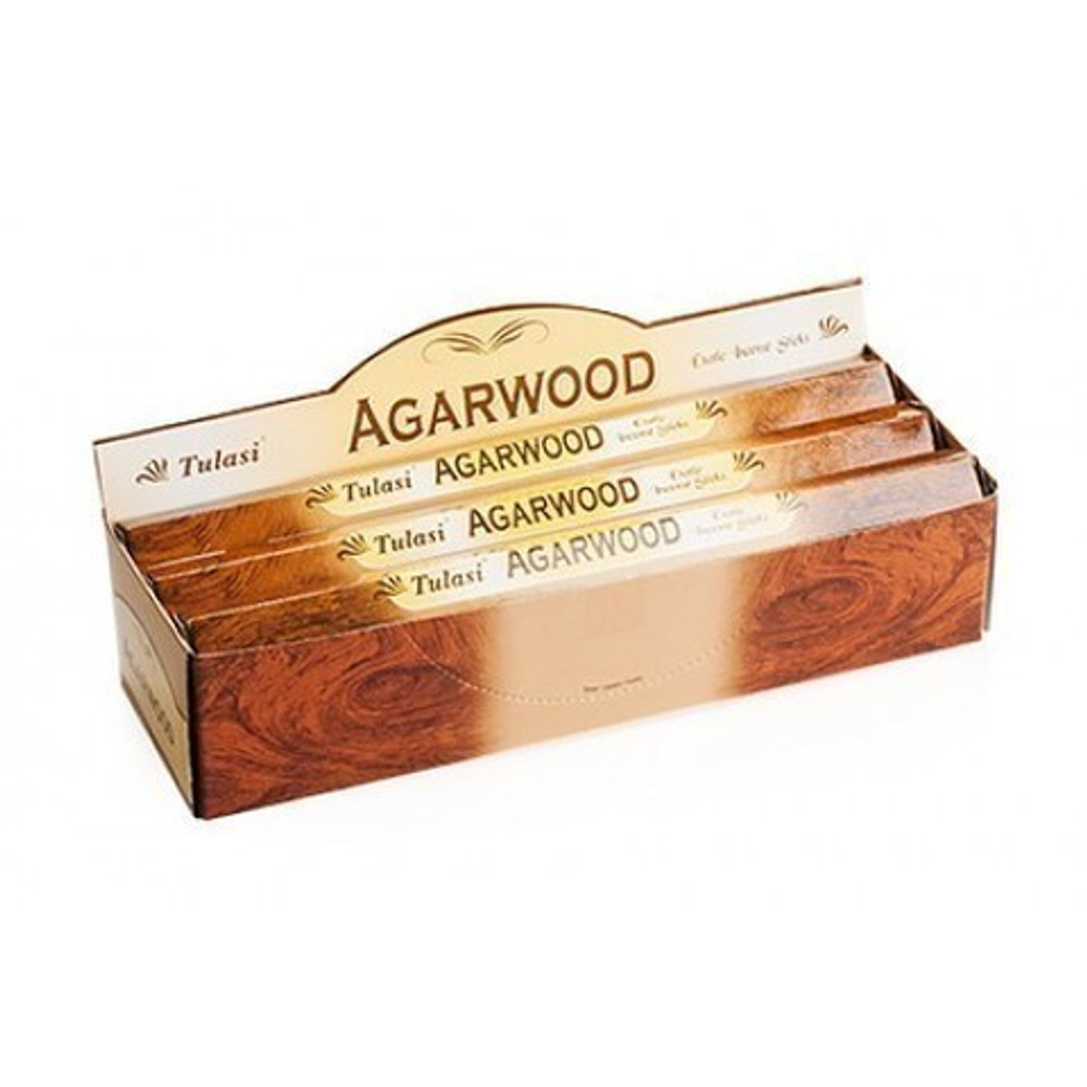 Tulasi Agarwood шестигранник Благовоние Агаровое дерево (Уд)