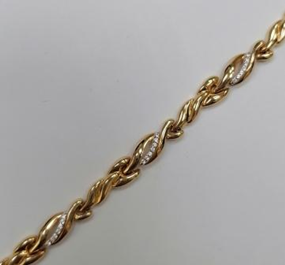 Браслет из золота с фианитами